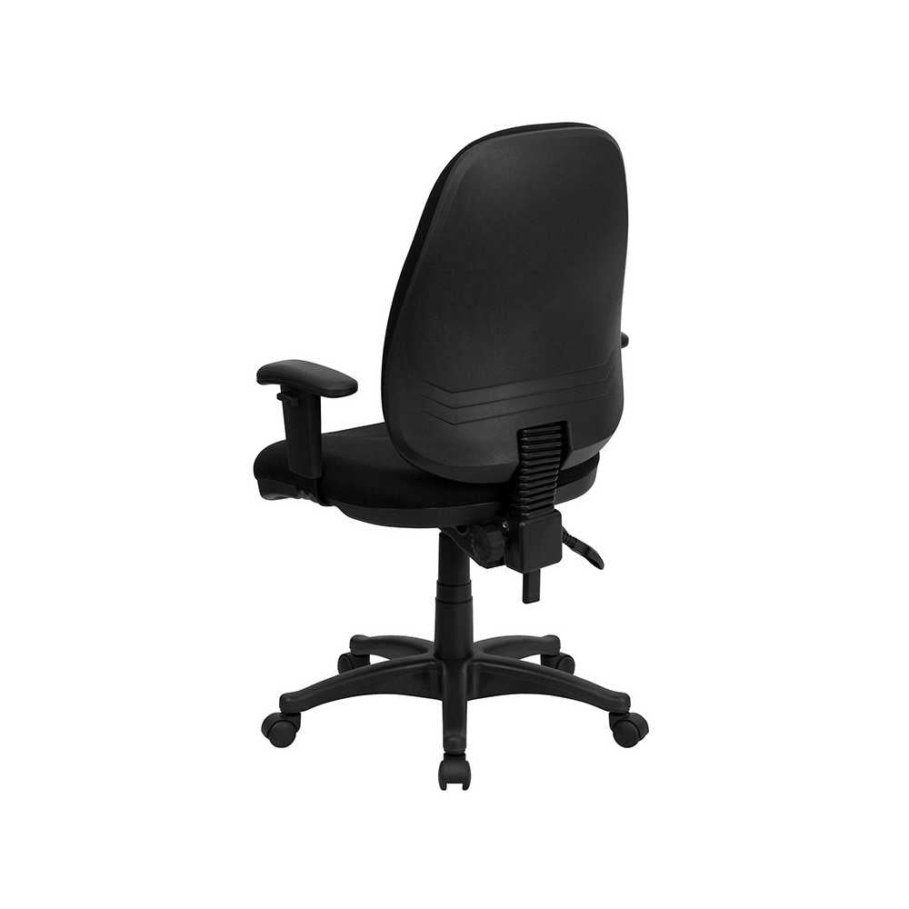 High Back Black Fabric Executive Swivel Ergonomic Office Chair with Adjustable Arms