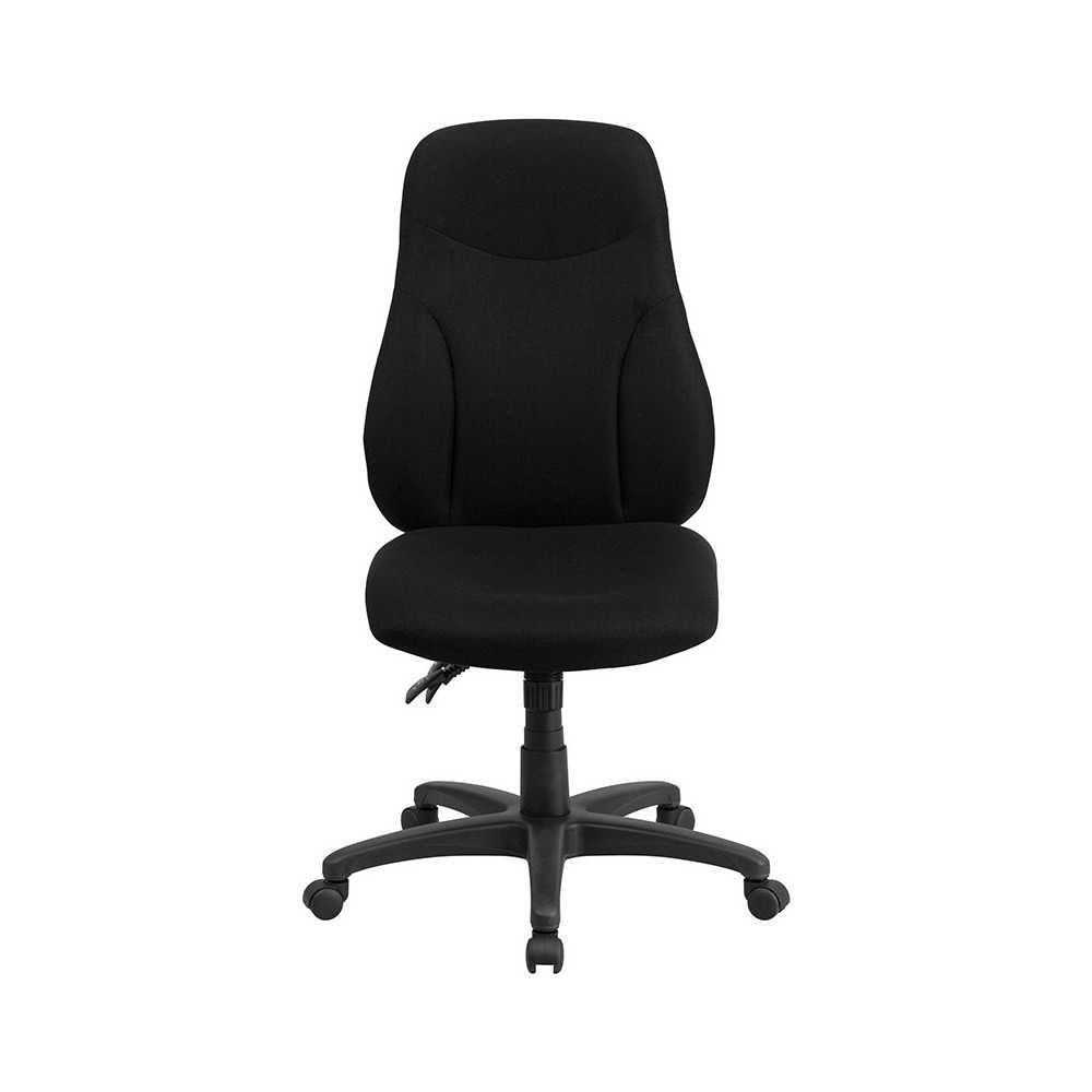 High Back Black Fabric Multifunction Swivel Ergonomic Task Office Chair
