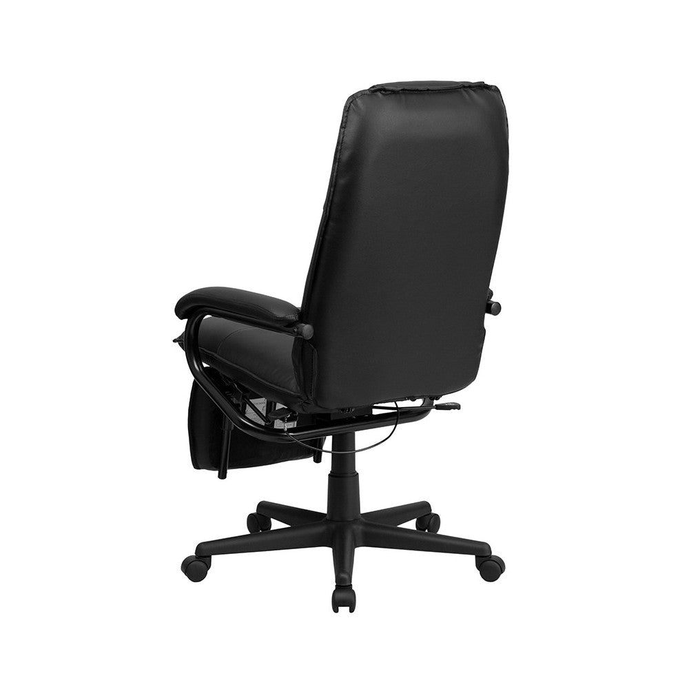 High Back Black LeatherSoft Executive Reclining Ergonomic Swivel Office Chair with Arms