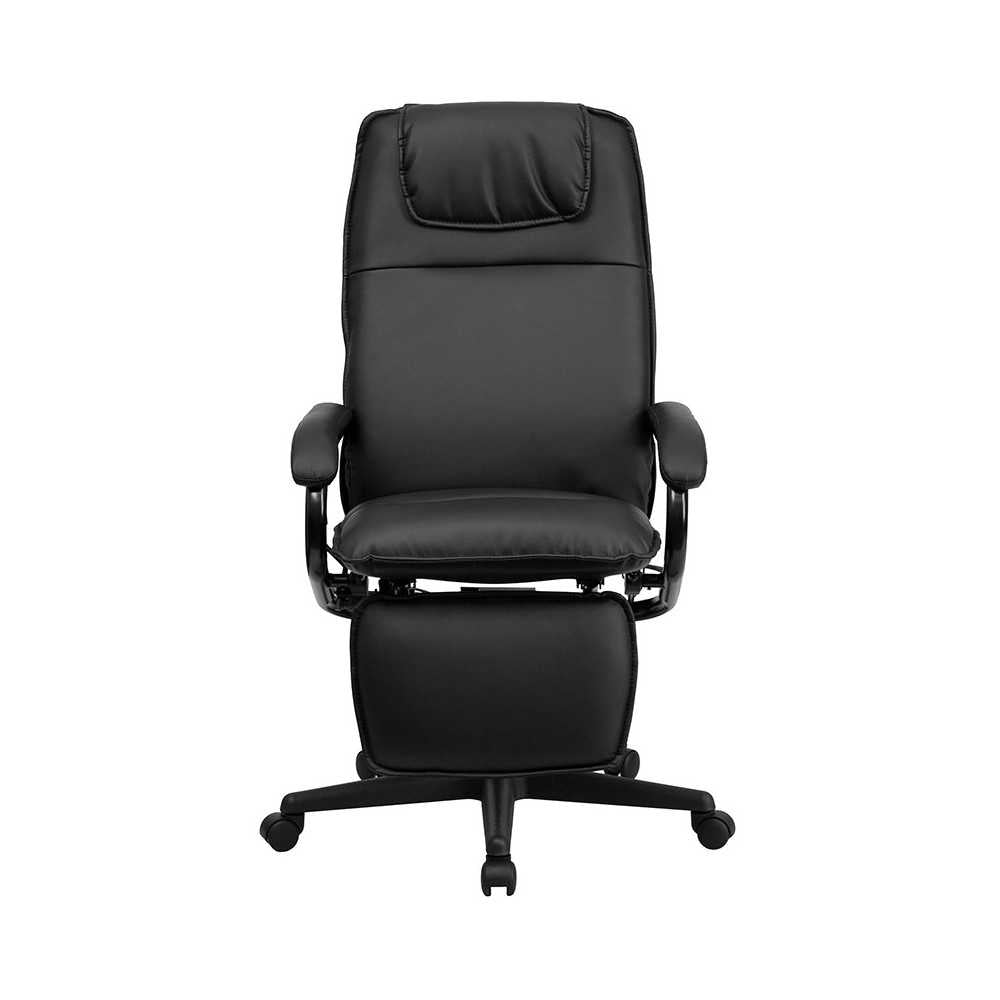 High Back Black LeatherSoft Executive Reclining Ergonomic Swivel Office Chair with Arms
