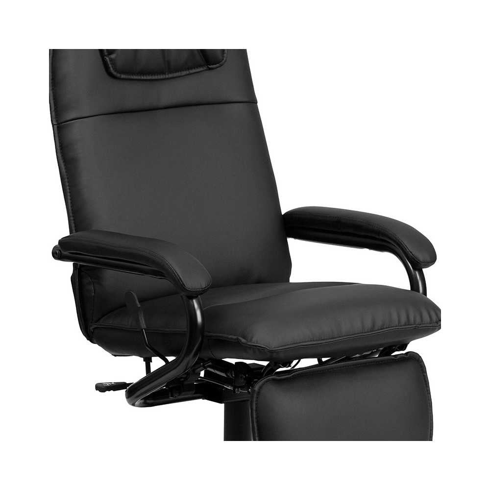 High Back Black LeatherSoft Executive Reclining Ergonomic Swivel Office Chair with Arms