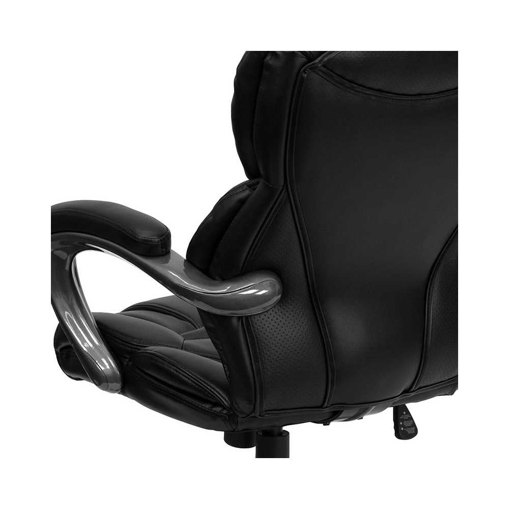 High Back Black LeatherSoft Executive Swivel Ergonomic Office Chair with Arms