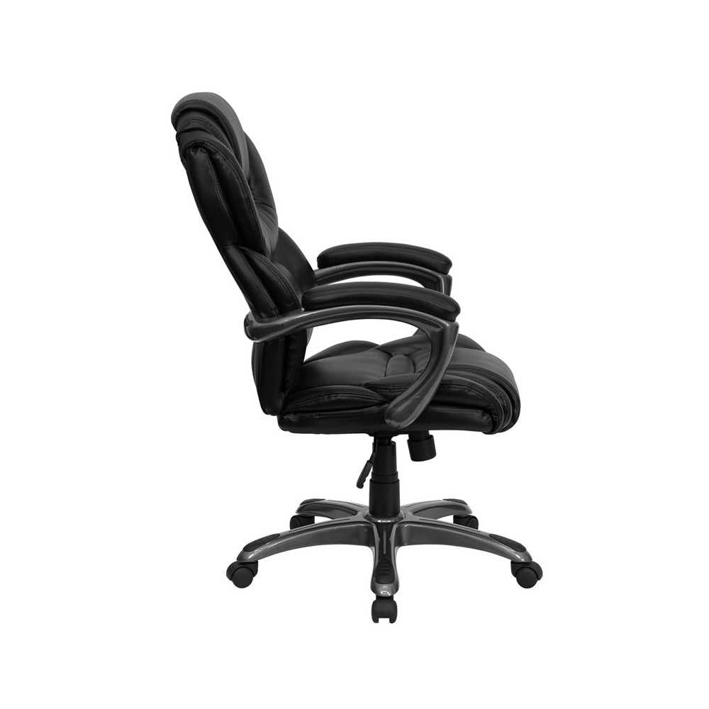 High Back Black LeatherSoft Executive Swivel Ergonomic Office Chair with Arms