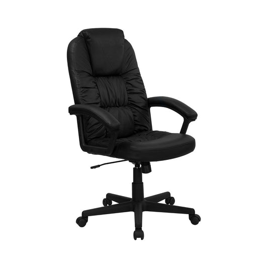 High Back Black LeatherSoft Executive Swivel Office Chair with Arms