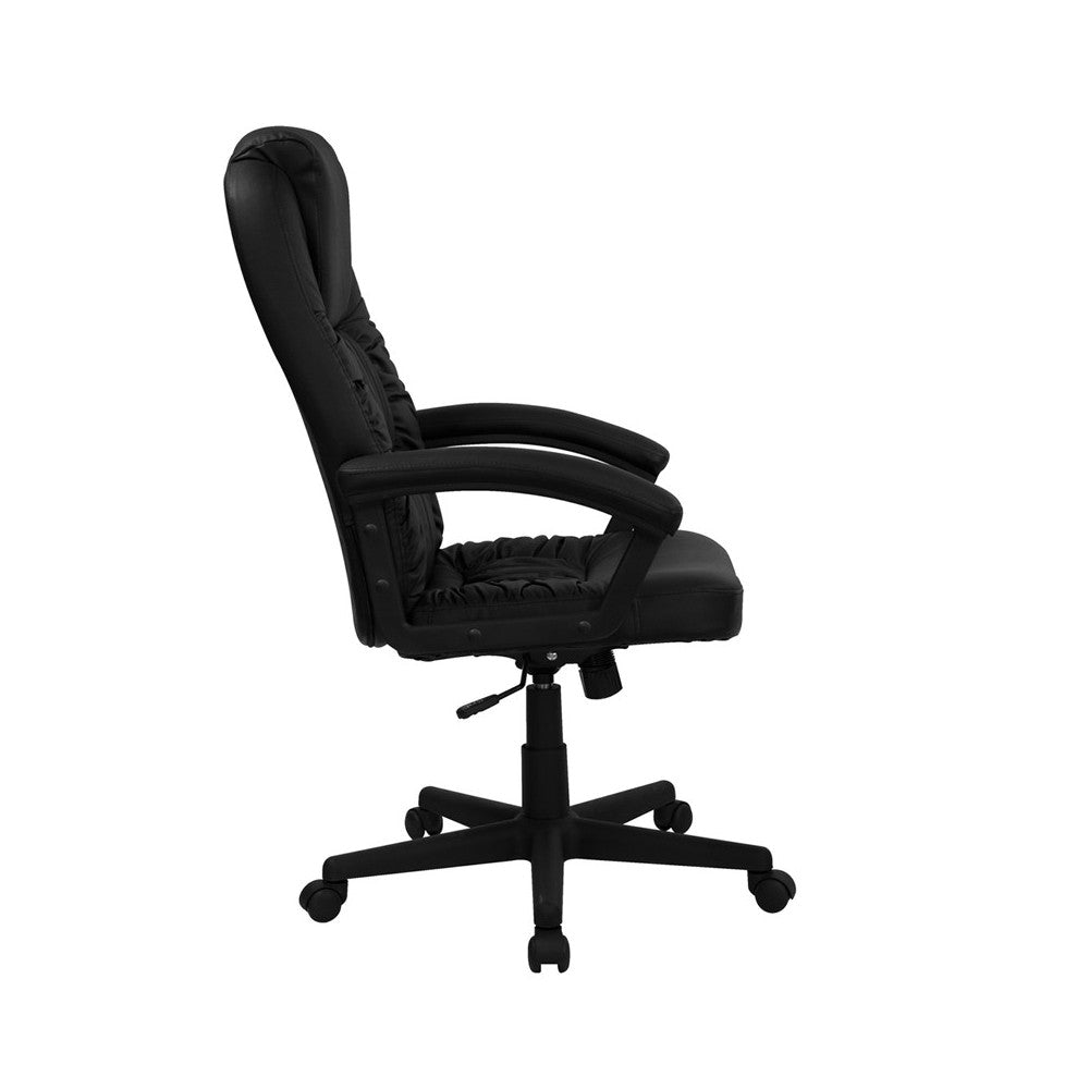 High Back Black LeatherSoft Executive Swivel Office Chair with Arms