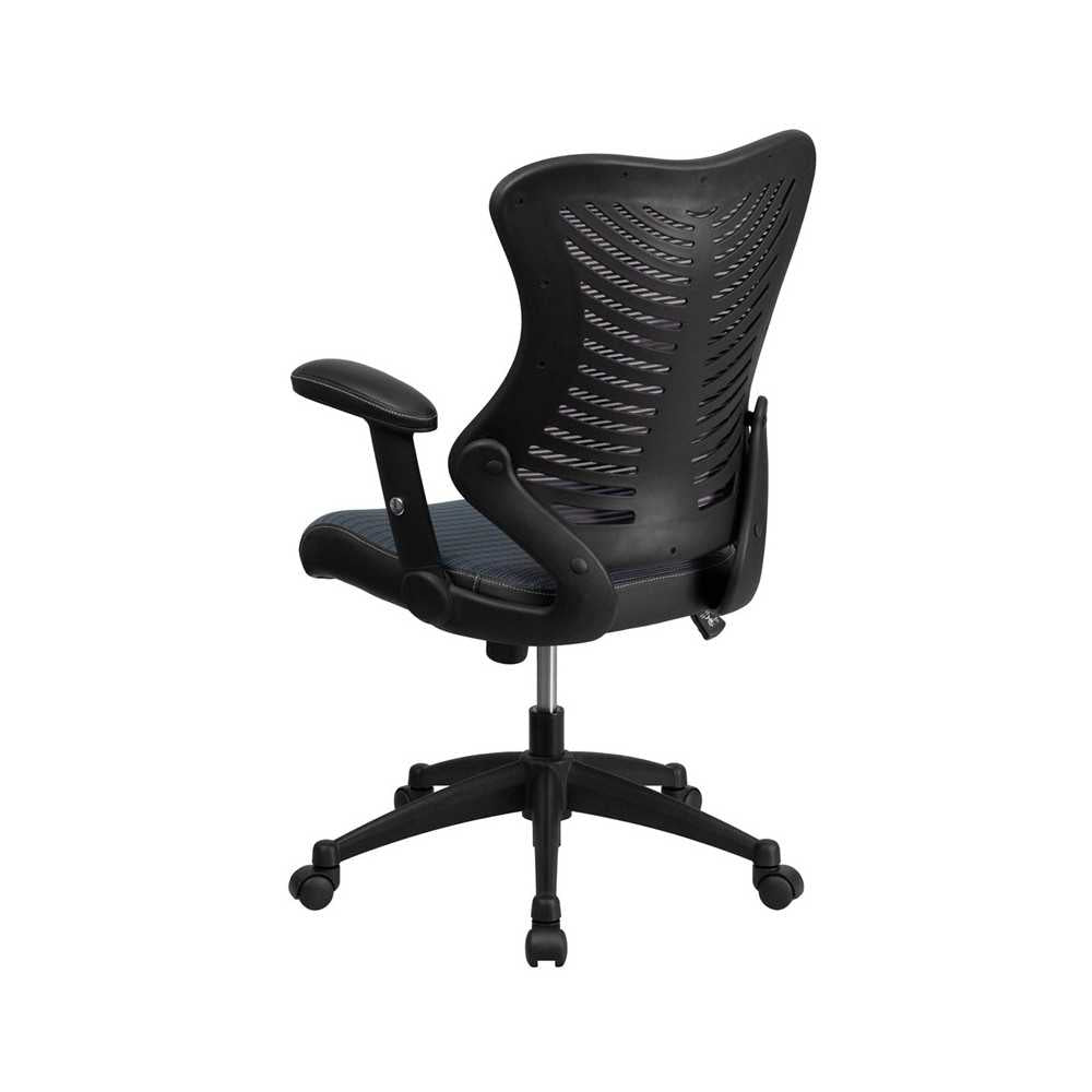High Back Designer Gray Mesh Executive Swivel Ergonomic Office Chair with Adjustable Arms