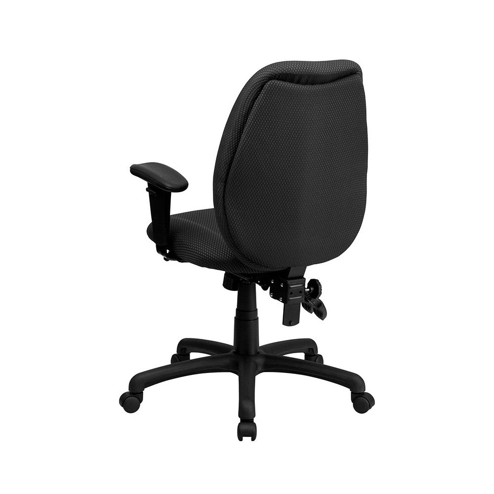 High Back Gray Fabric Multifunction Ergonomic Executive Swivel Office Chair with Adjustable Arms