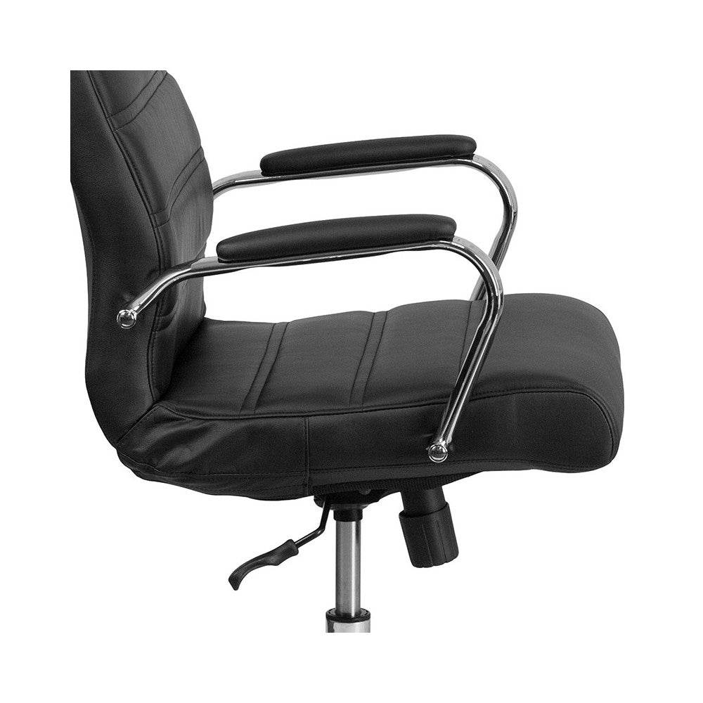 High Back Office Chair | High Back LeatherSoft Executive Office Swivel Chair with Wheels
