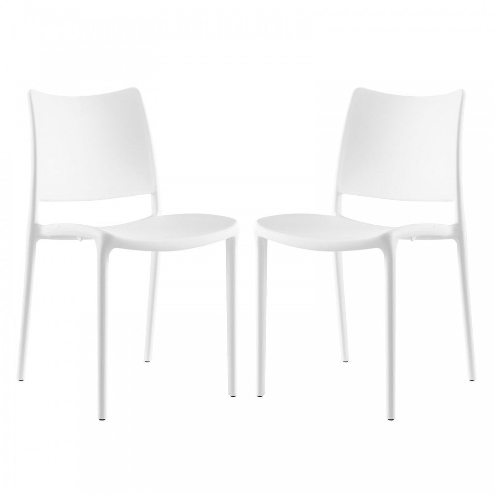 Hipster Dining Side Chair Set of 2, White