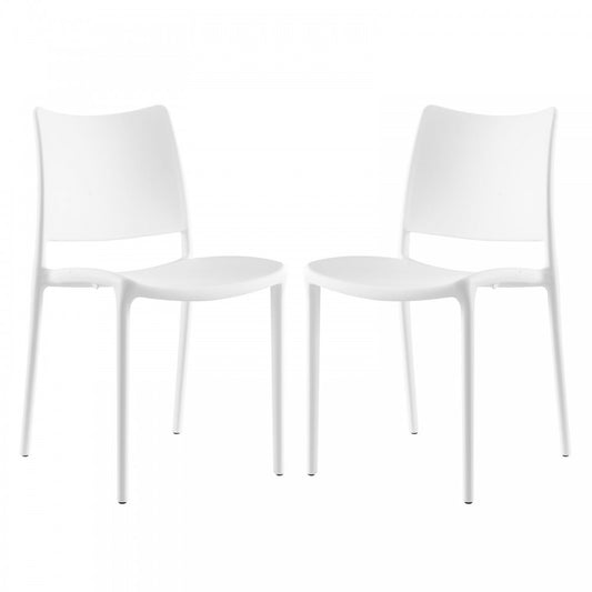 Hipster Dining Side Chair Set of 2, White