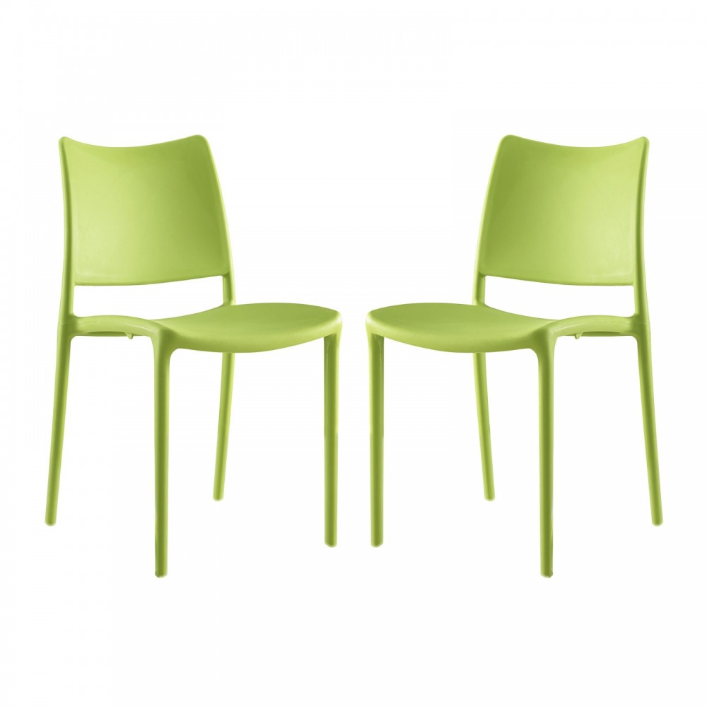 Hipster Dining Side Chair Set of 2, Green