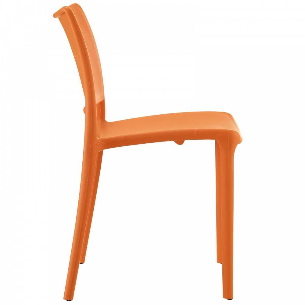 Hipster Dining Side Chair Set of 4, Orange