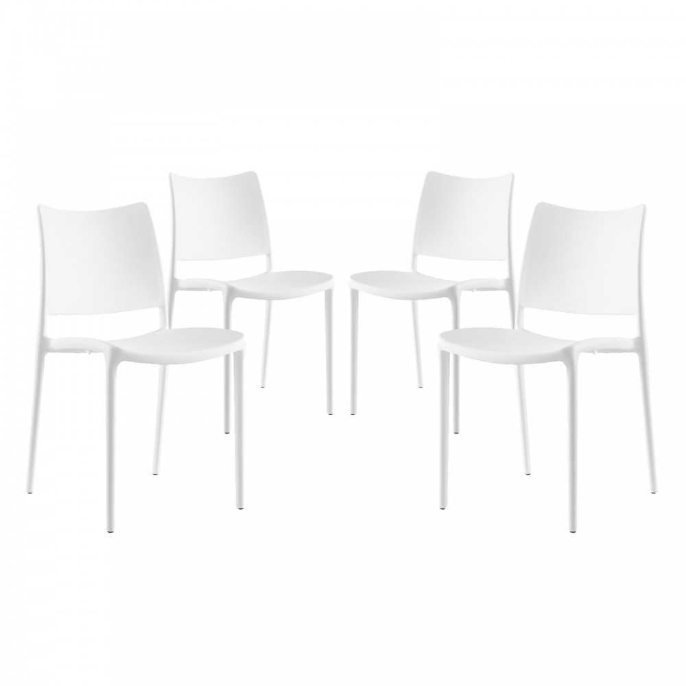 Hipster Dining Side Chair Set of 4, White