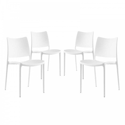Hipster Dining Side Chair Set of 4, White