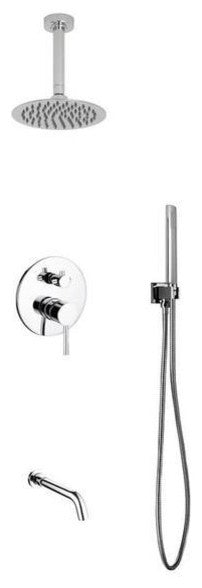 Aqua Rondo by KubeBath 8In Super Slim Round Shower Head