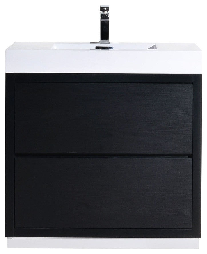 Bliss 40" Black Free Standing Modern Bathroom Vanity