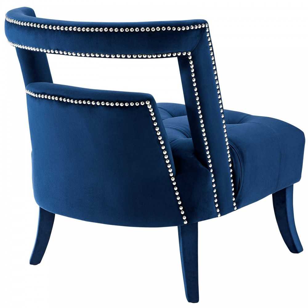 Honor Armchair Performance Velvet Set of 2, Navy