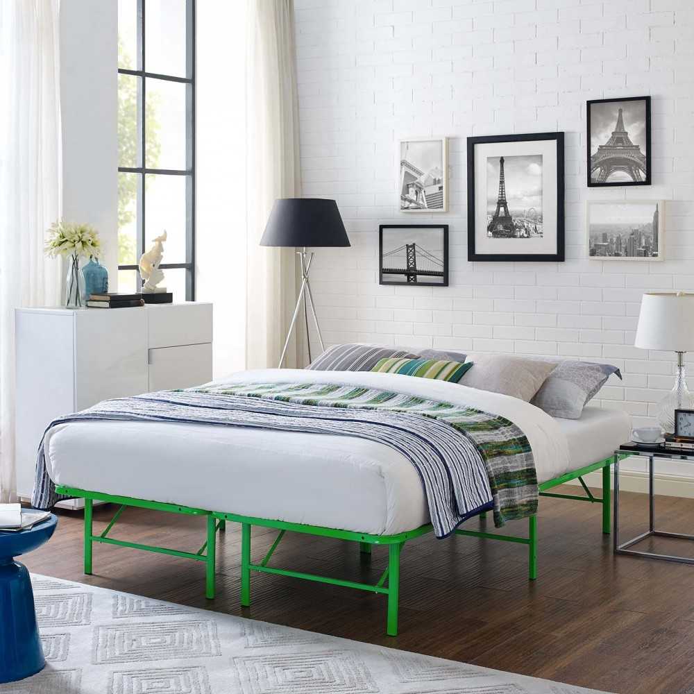 Horizon Full Stainless Steel Bed Frame, Green