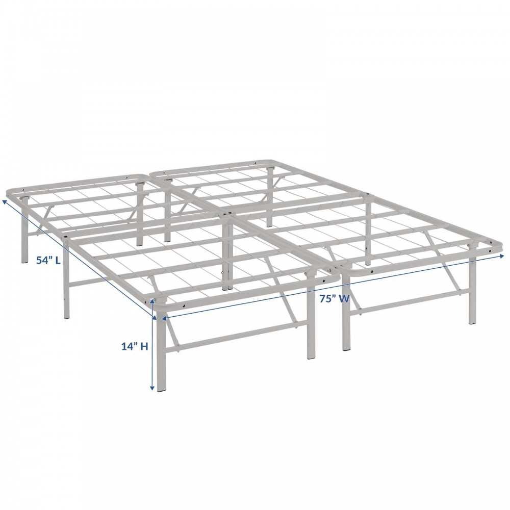 Horizon Full Stainless Steel Bed Frame, Gray