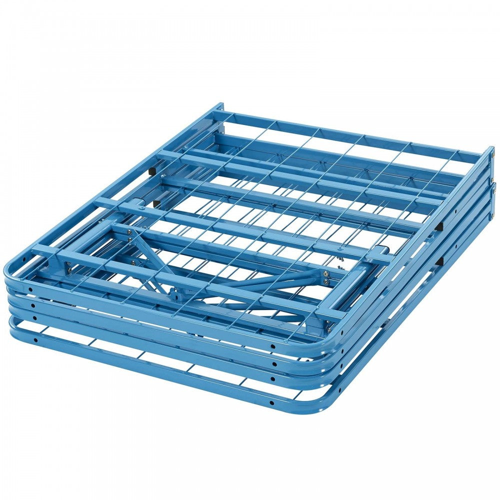 Horizon Full Stainless Steel Bed Frame, Light Blue