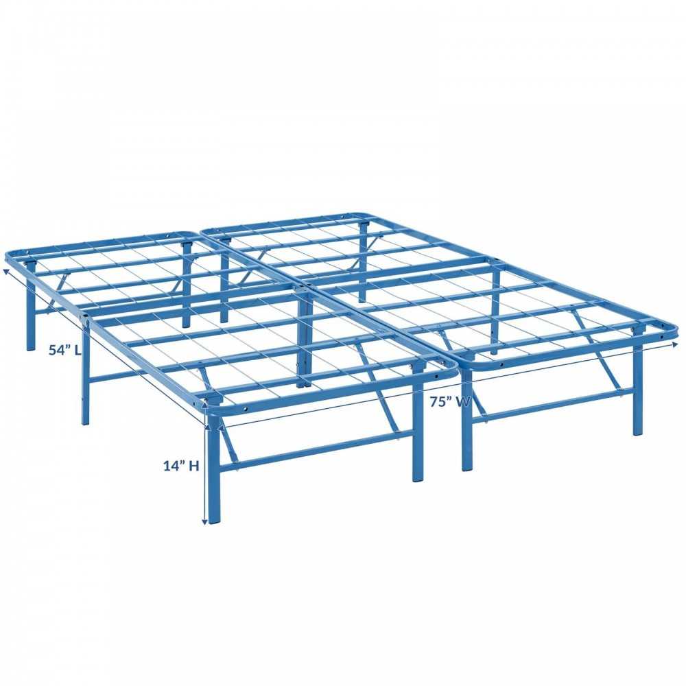 Horizon Full Stainless Steel Bed Frame, Light Blue