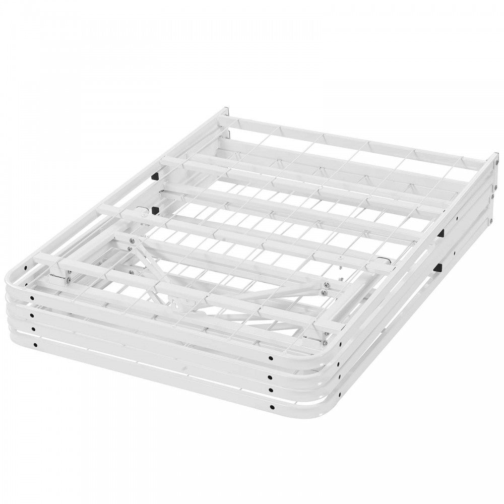 Horizon Full Stainless Steel Bed Frame, White