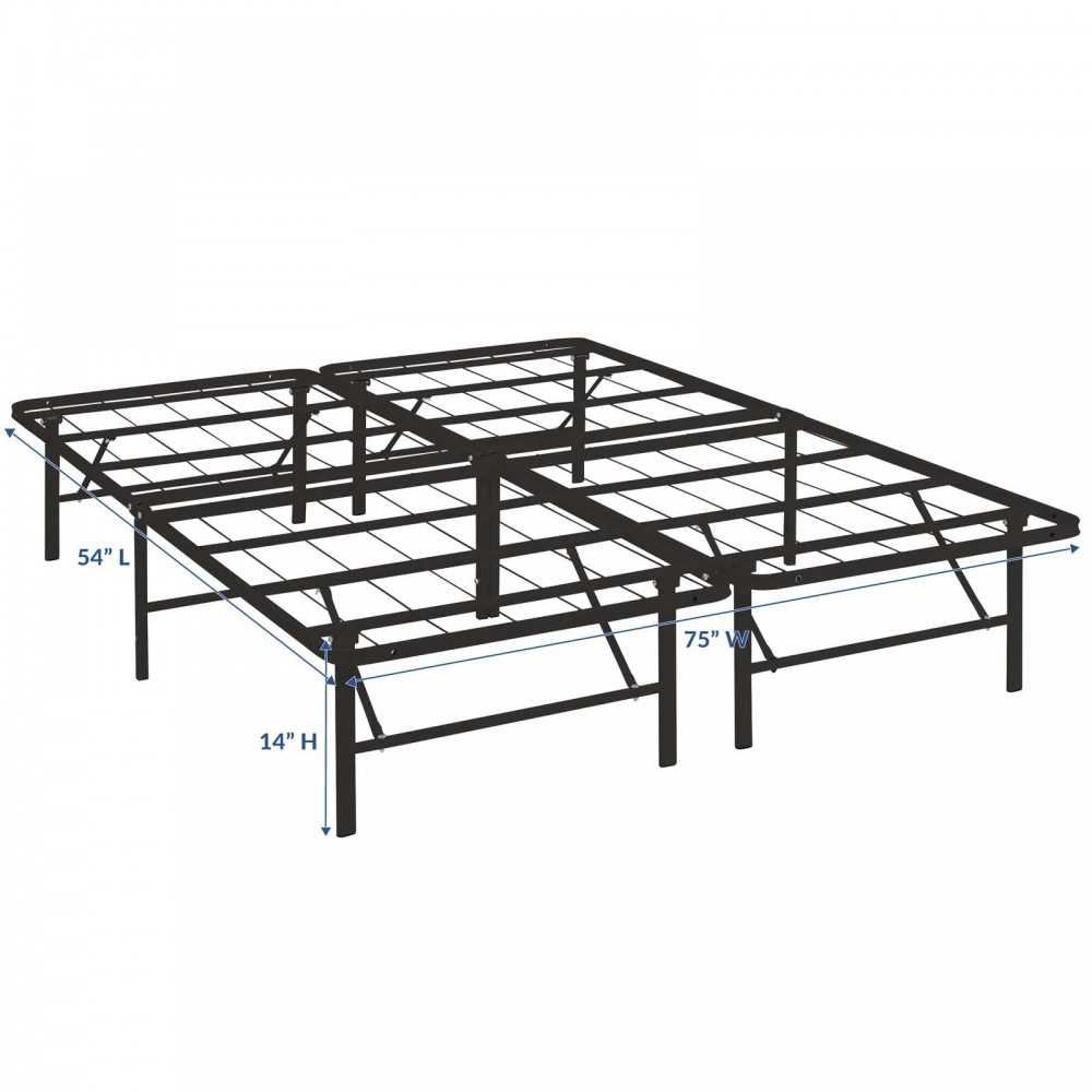 Horizon Full Stainless Steel Bed Frame, Brown