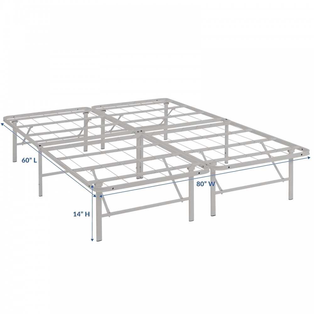 Horizon Queen Stainless Steel Bed Frame, Gray