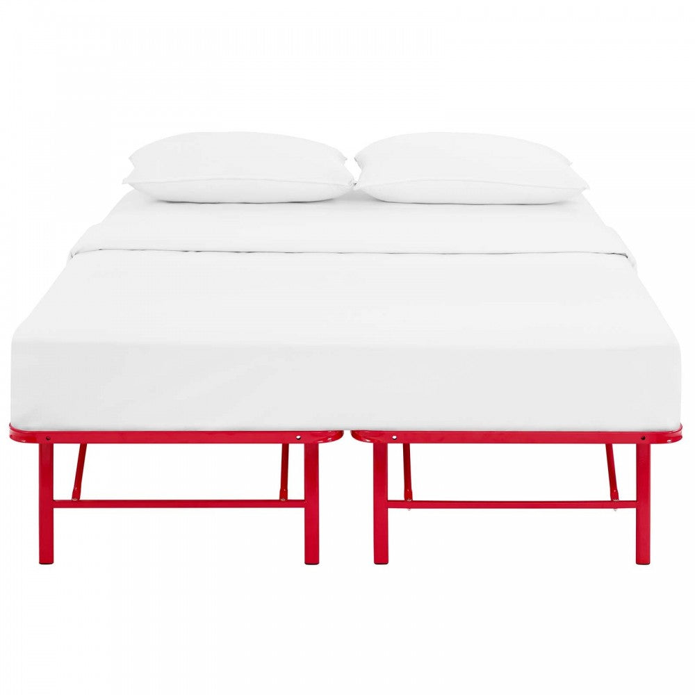 Horizon Queen Stainless Steel Bed Frame, Red