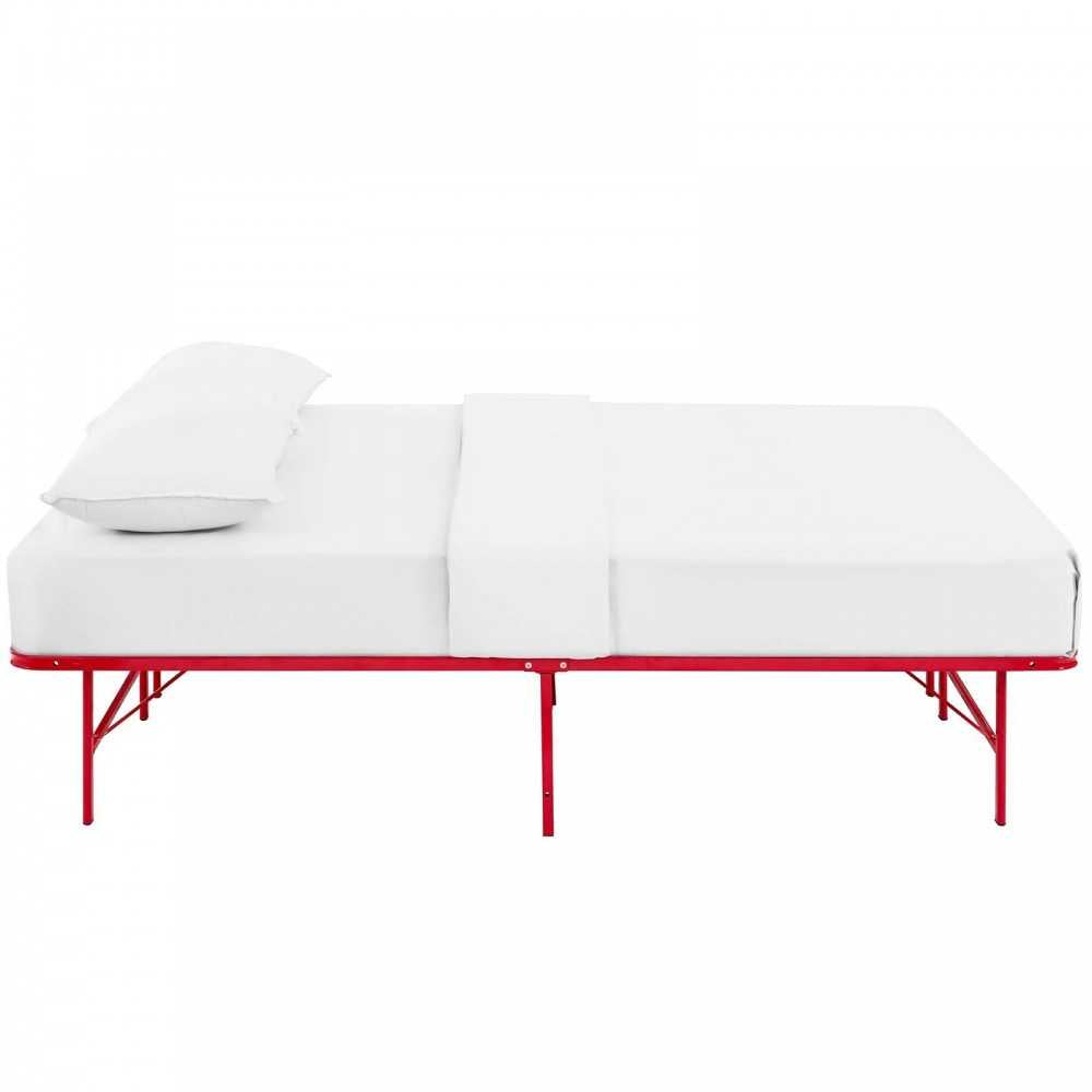 Horizon Queen Stainless Steel Bed Frame, Red