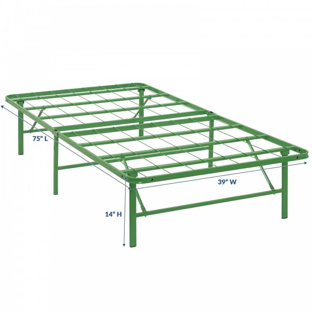 Horizon Twin Stainless Steel Bed Frame, Green