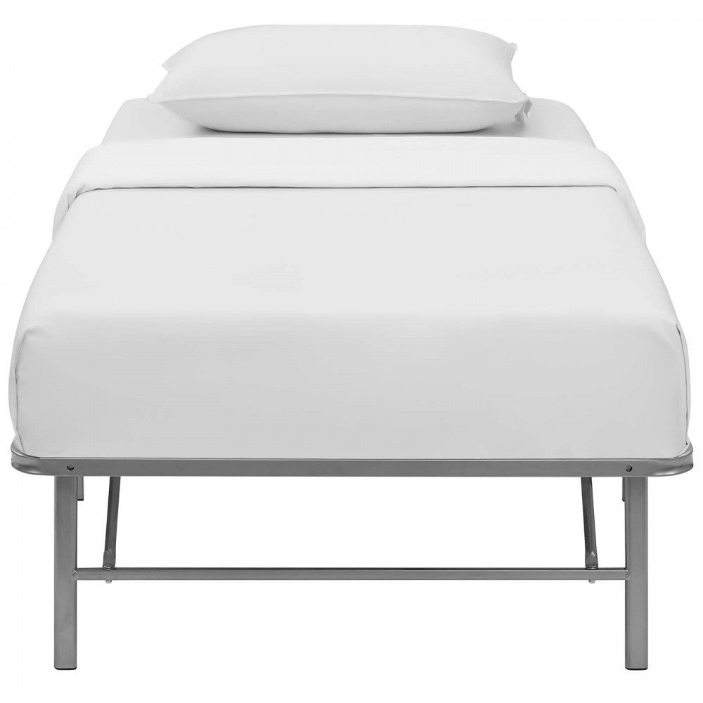 Horizon Twin Stainless Steel Bed Frame, Silver