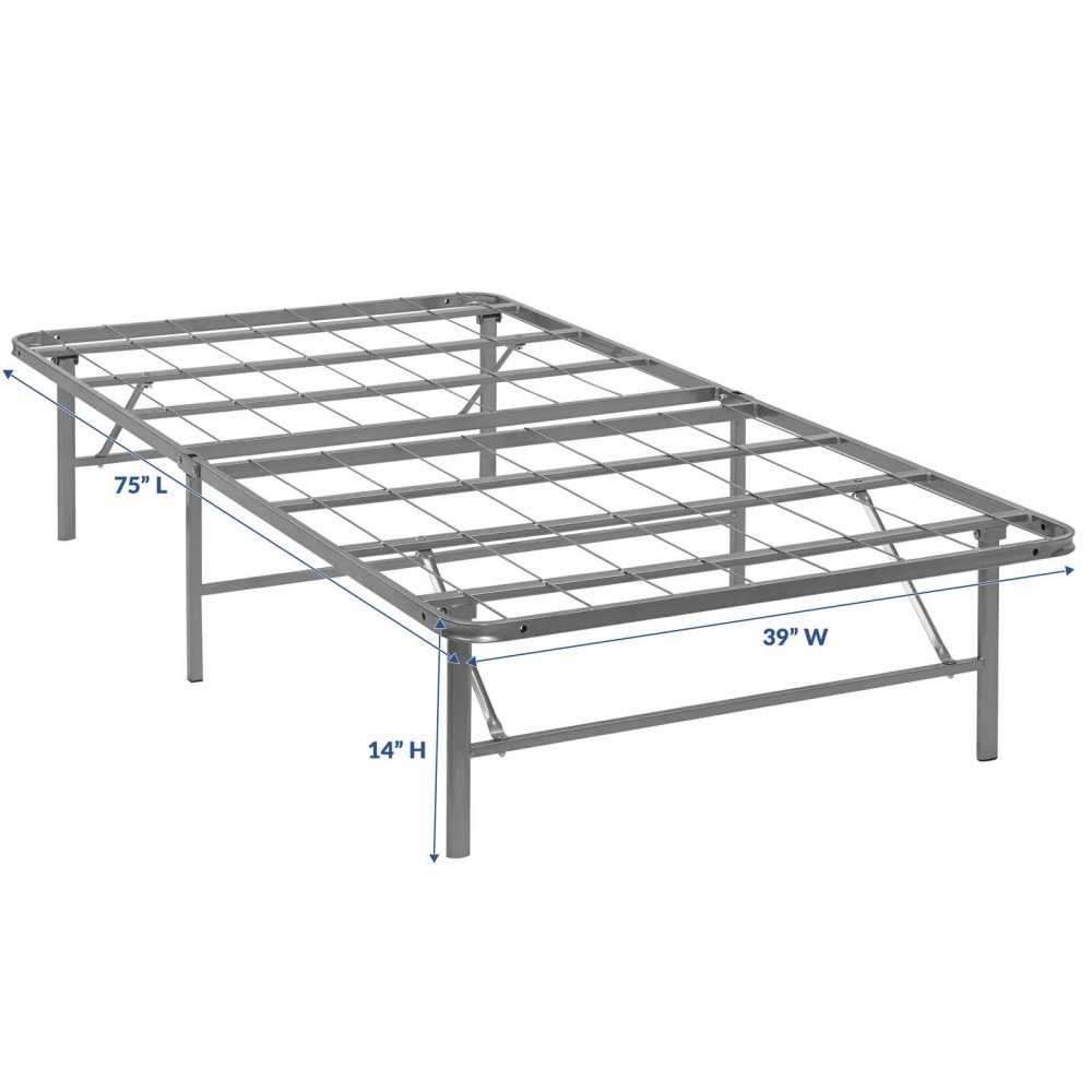 Horizon Twin Stainless Steel Bed Frame, Silver