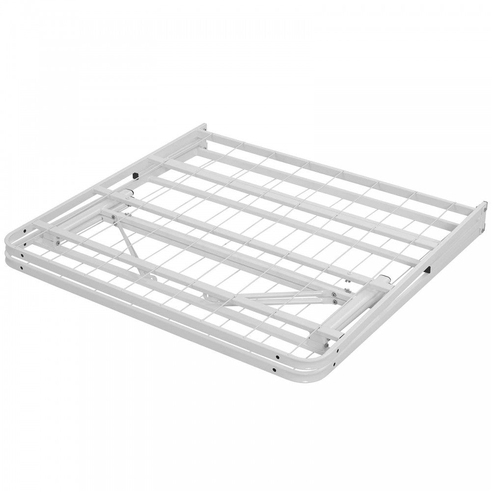 Horizon Twin Stainless Steel Bed Frame, White