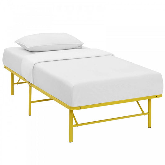 Horizon Twin Stainless Steel Bed Frame, Yellow