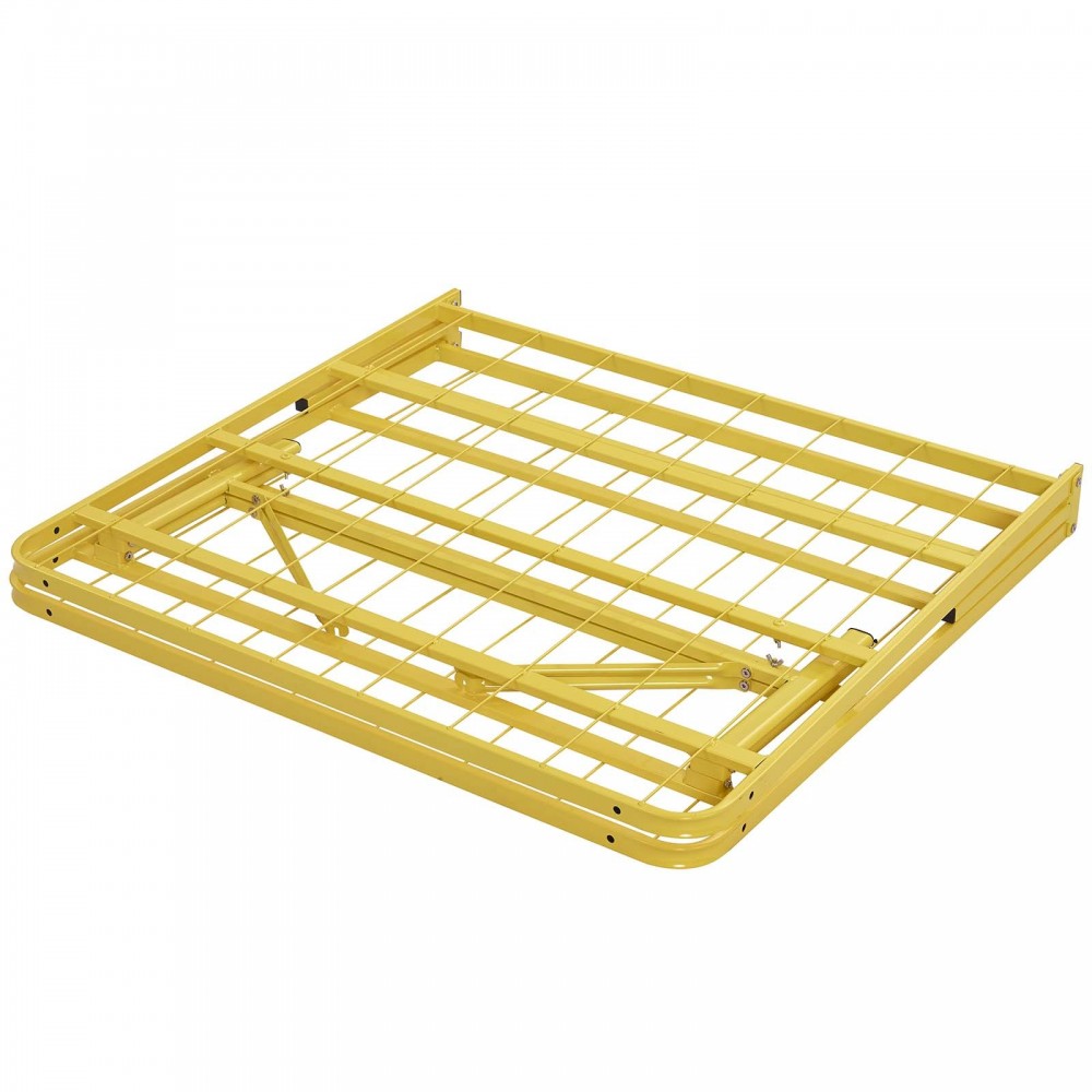 Horizon Twin Stainless Steel Bed Frame, Yellow