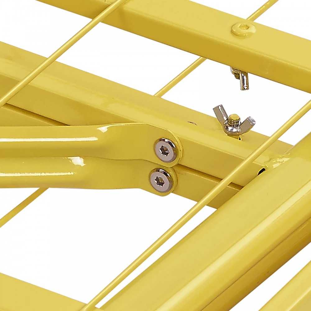 Horizon Twin Stainless Steel Bed Frame, Yellow