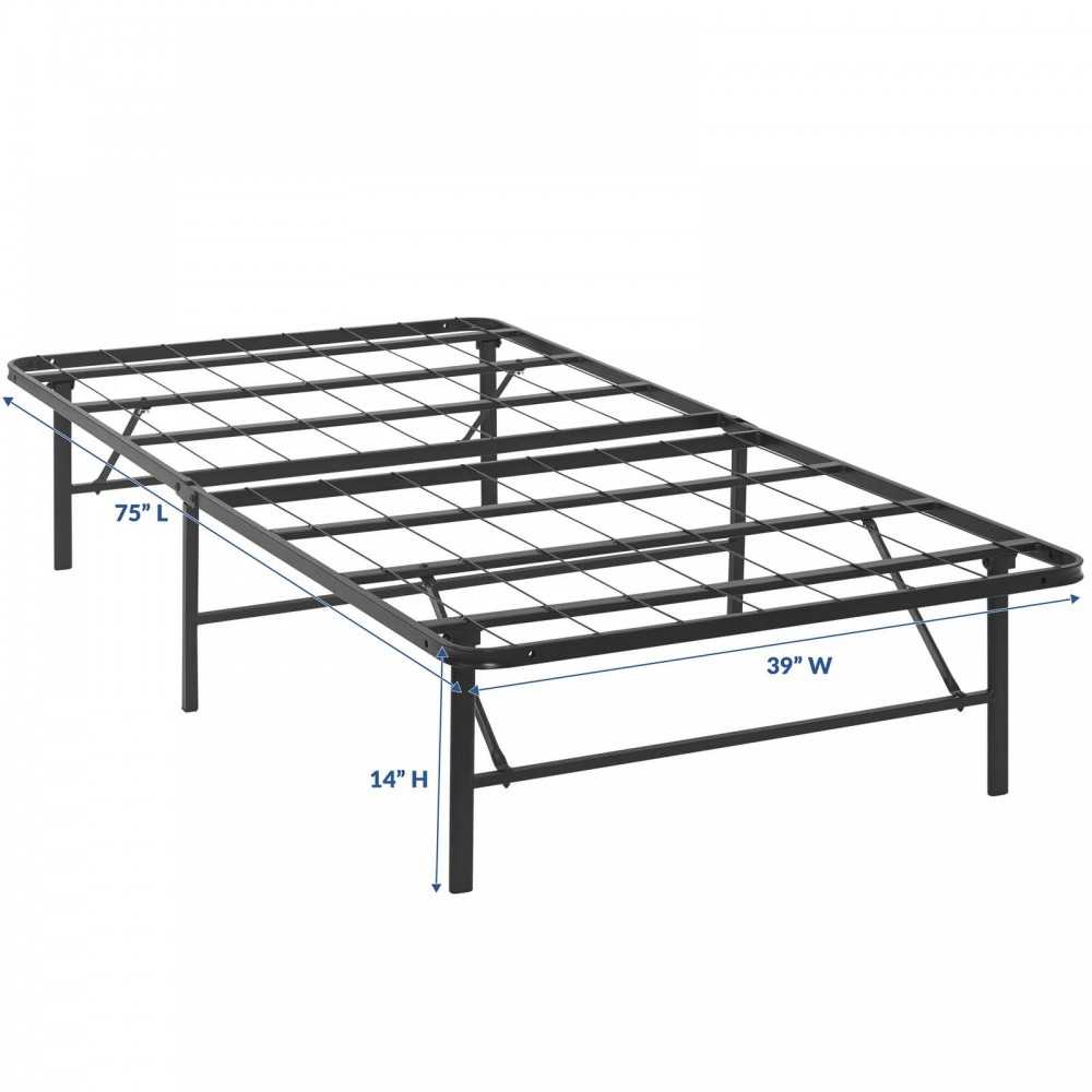 Horizon Twin Stainless Steel Bed Frame, Brown