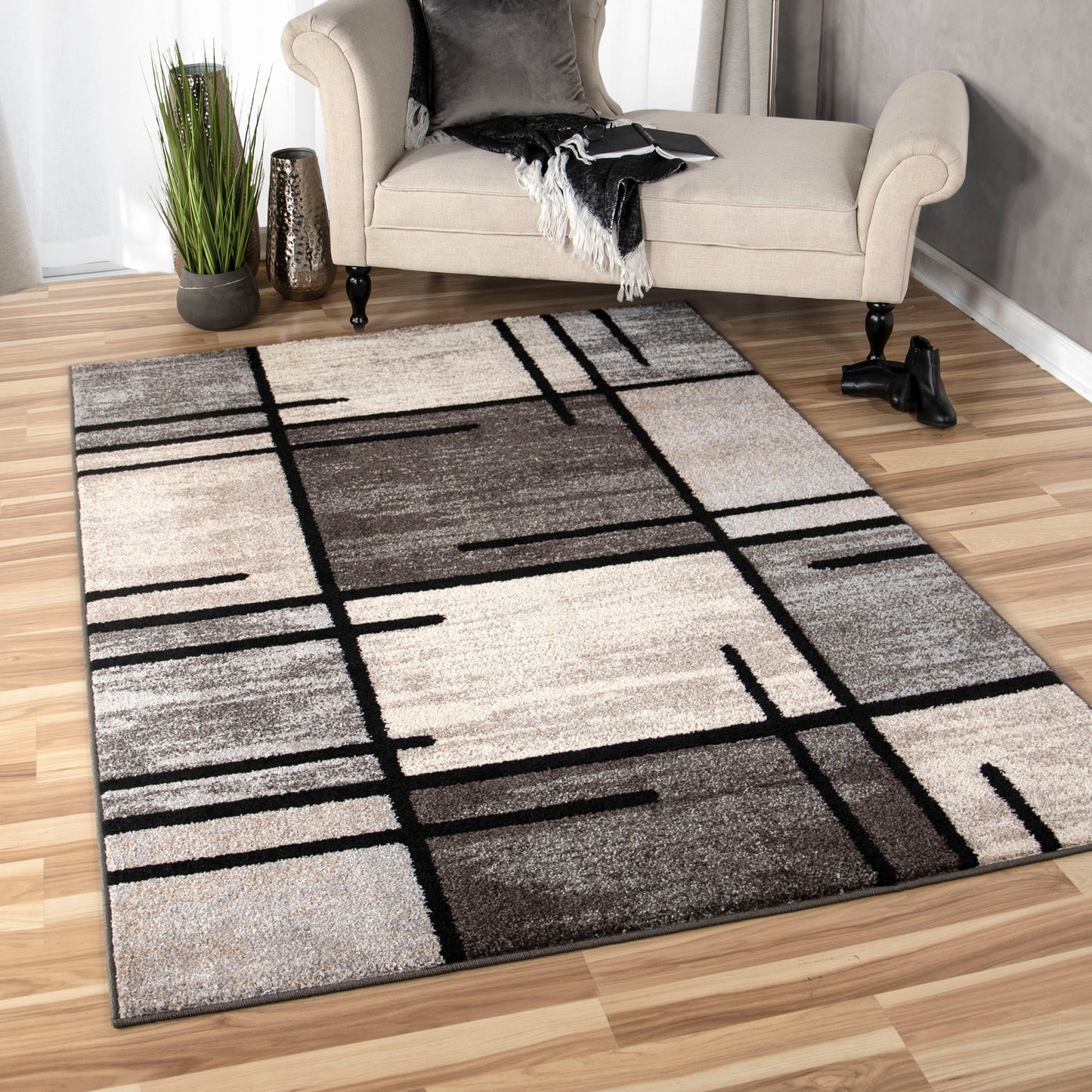 Orian American Heritage Armada Charcoal 94"X130"