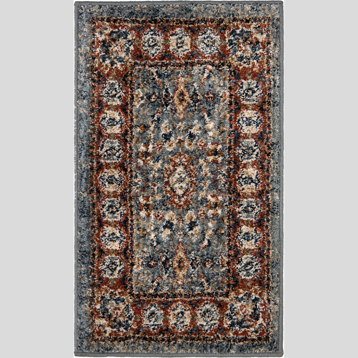 Orian American Heritage Persian Border Indigo 20"X34"