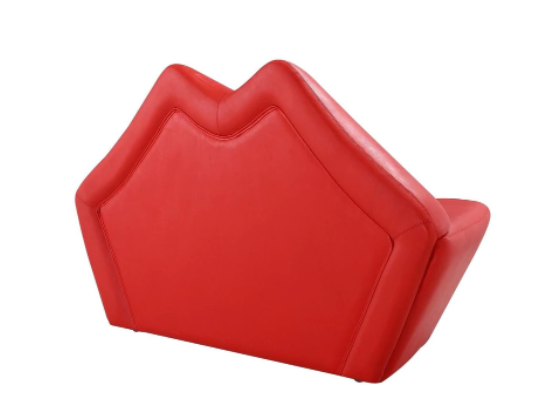 Manhattan Comfort Kiss Loveseat In Red Finish