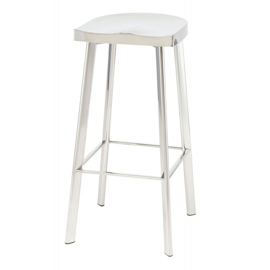 Icon Silver Metal Bar Stool