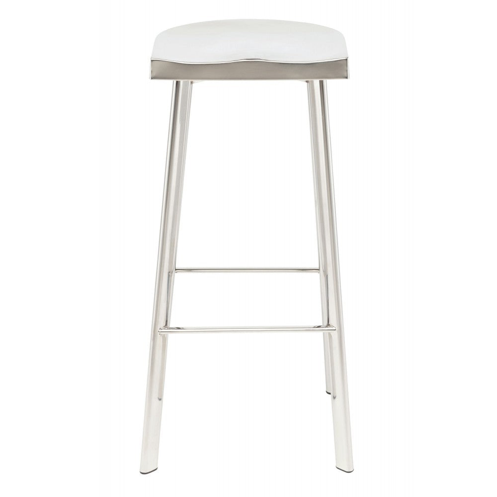 Icon Silver Metal Bar Stool