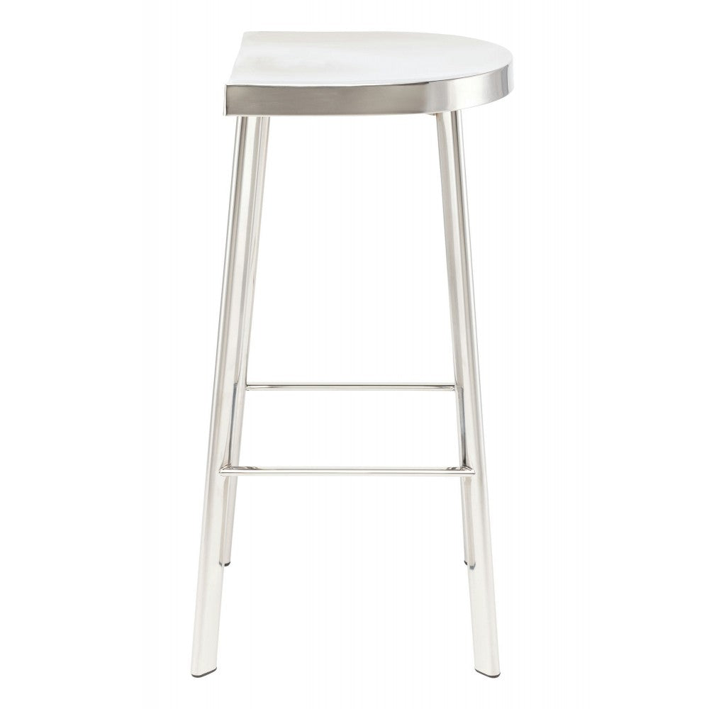 Icon Silver Metal Bar Stool