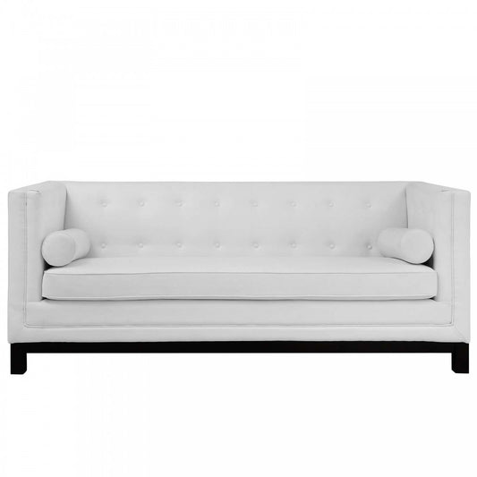 Imperial Bonded Leather Sofa, White