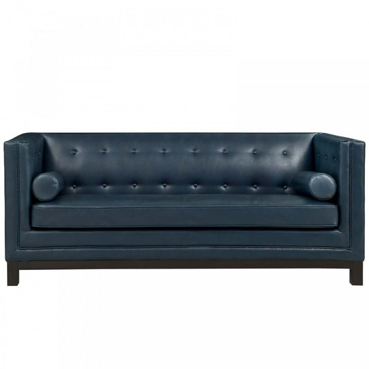 Imperial Bonded Leather Sofa, Blue