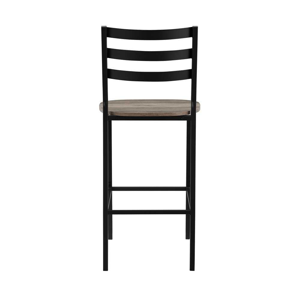 Industrial Slat Back Counter Stools, Set of 2 - Gray Wash