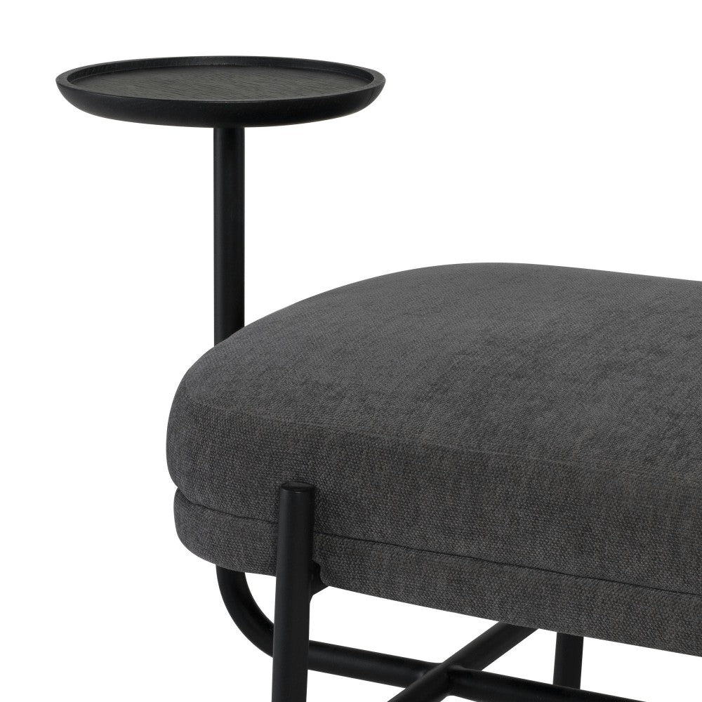 Inna Cement Fabric Occasional Bench