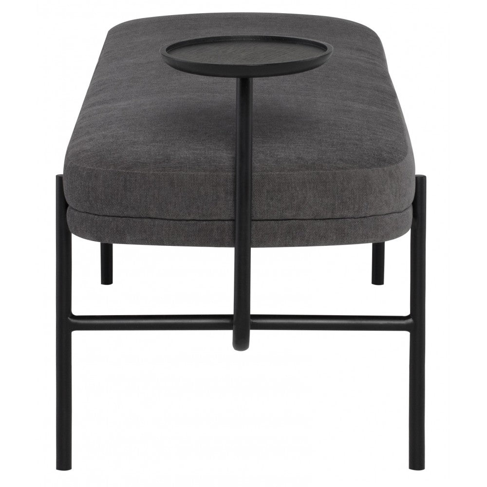Inna Cement Fabric Occasional Bench