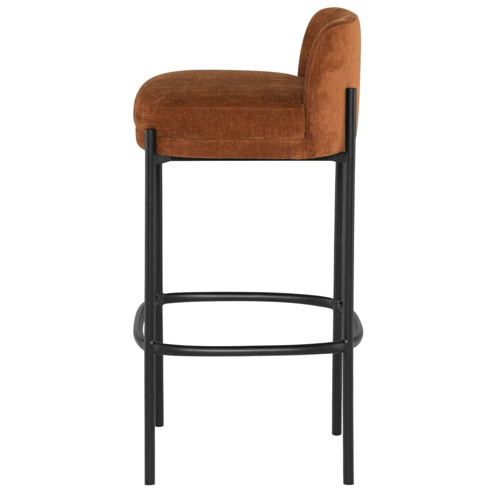 Inna Terracotta Fabric Bar Stool, HGMV232